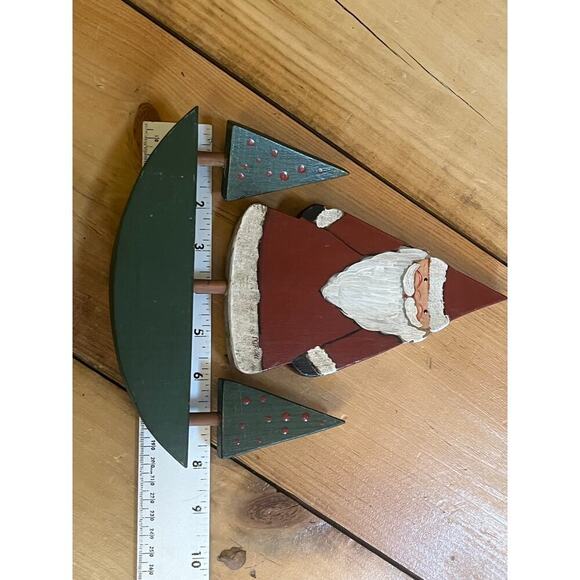 Vintage Hand Made/Painted Christmas Santa Claus Decor. Pegs. Christmas tree. - Picture 8 of 8